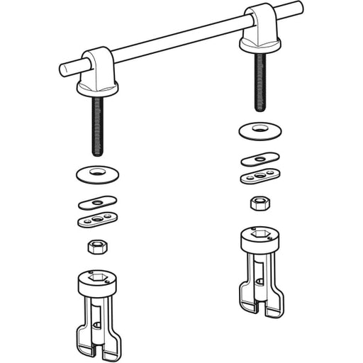 Geberit Vertriebs - Set Scharniere mit Scharnierwelle f. WC-Sitzring Bef. von unten (2 St.)