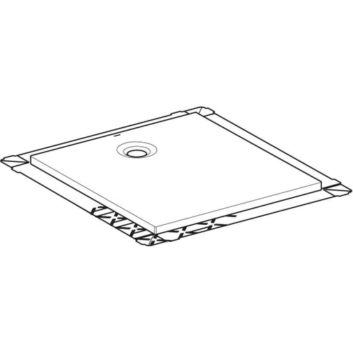 Geberit Vertriebs - Olona Duschwanne 100 x 90 cm rechteckig, mit Dichtung , weiß matt