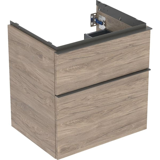 Geberit Vertriebs - iCon Unterschrank für WT, 2 Schubl. 59,2x61,5x47,6cm, Nussbaum hi./Gr. Lava