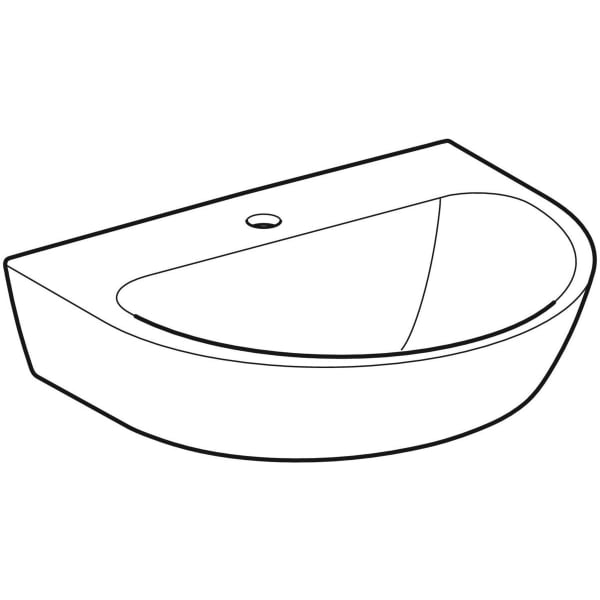 Geberit Vertriebs - Waschtisch RENOVA 55x45cm, m. Hl., o. Ül., weiß