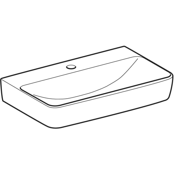 Geberit Vertriebs - Renova Compact Waschtisch, 60x37cm m. Hl., o. Ül., weiß