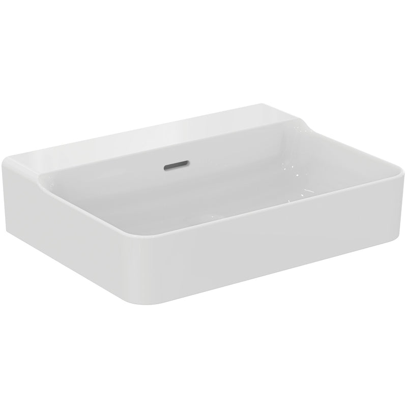 Ideal Standard - Waschtisch CONCA, o.Hl., m.Ül., 600x450x165mm, Weiß mit IdealPlus