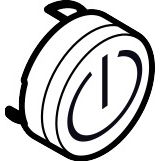 Hansgrohe - Druckknopf Symbol ON/OFF weiß