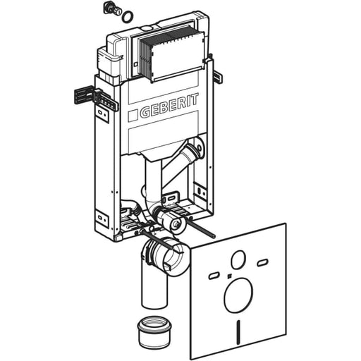 Geberit Vertriebs - Kombifix Element für WWC, 108 cm mit Sigma UP-SPK 12 cm, (DuoFresh)