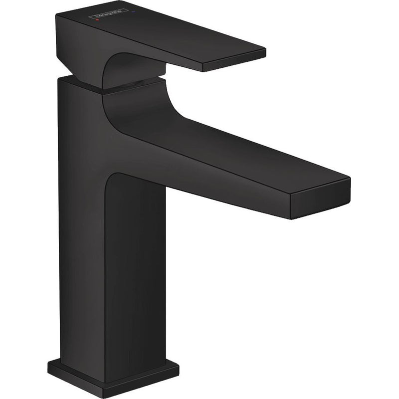 Hansgrohe - Waschtischmischer 110 METROPOL mattschwarz mit Push-Open Ablaufgarnitur