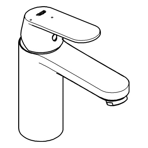 Grohe - EH-WT-Batterie EUROSMART C 23398 mh. gl. Körper Mittelstell. kalt chrom