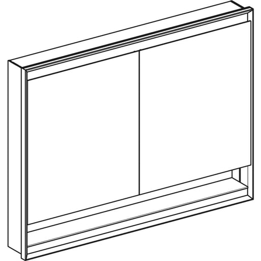 Geberit Vertriebs - ONE Spiegelschrank mit Ni/Comf.Light 2 Türen, UP-Mont., 120x90x15cm, weiß