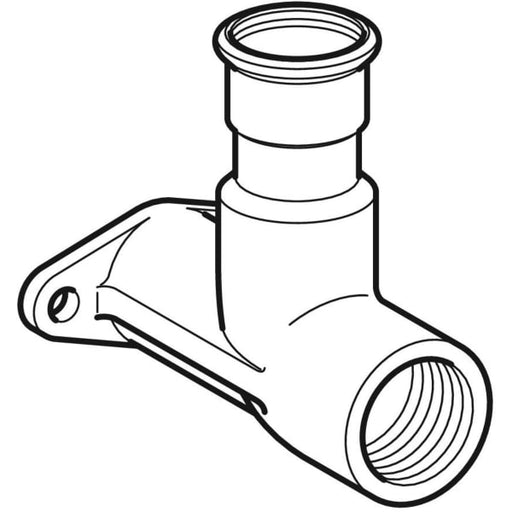 Geberit Vertriebs - Niro Deckenwinkel m.Wand- ab., Du: 15mm - 1/2 IG, # 33423