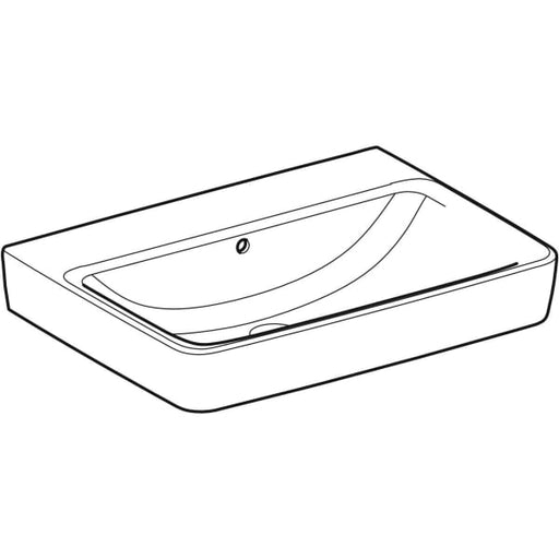 Geberit Vertriebs - RENOVA Plan Waschtisch, 65x48cm o. Hl., m. Ül., weiß, KeraTect, NEU