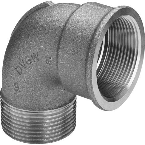 Viega - Bogen 90 Grad 3092 11/4 AG x 11/4 IG Rotguss