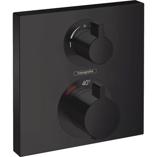 Hansgrohe - Thermostat Unterputz ECOSTAT Square Fertigset 2 Verbraucher mattschwarz