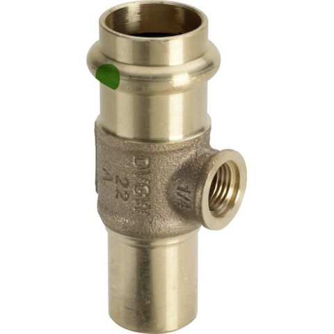 Viega - T-Stück SANPRESS 2217.4 18mm x 1/4 x 18mm Rotguss