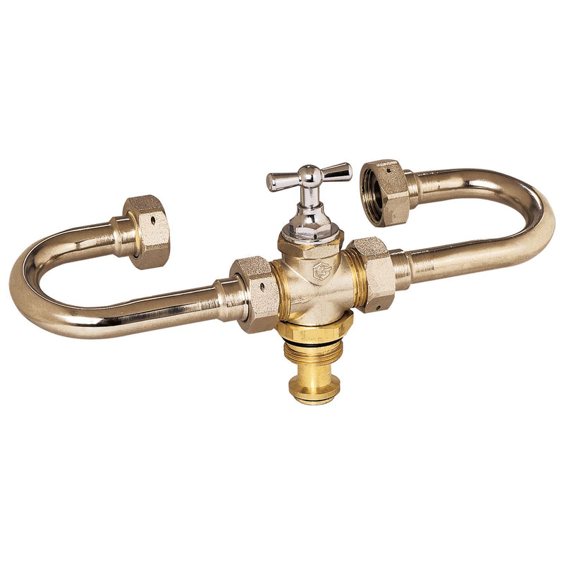 Aalberts hfc - Ventilwasserzählergarnitur DN20 für Wasserzähler mit Baulänge 110mm