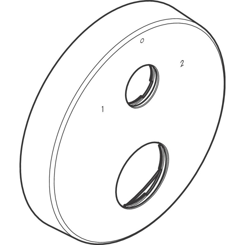 Hansgrohe - Verlängerungsrosette AXOR rund 2-Loch 0-1-2 chrom