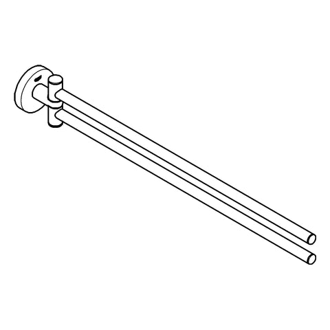 Grohe - Handtuchhalter ESSENTIALS 40371 2-armig 450mm hard graphite gebürstet