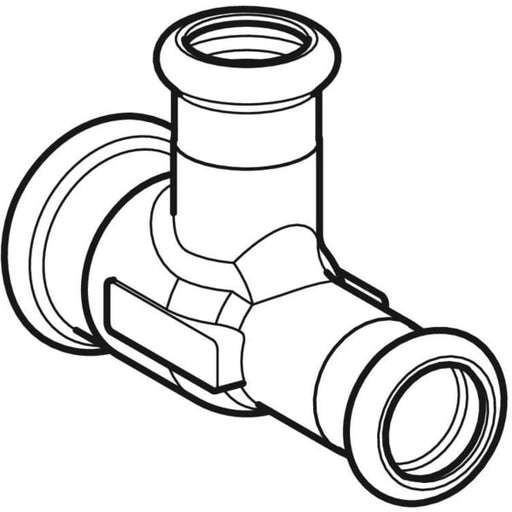 Geberit Vertriebs - C-Stahl T-Stück 90 Grad 22x15x15mm, reduziert, p.Stück, # 61194
