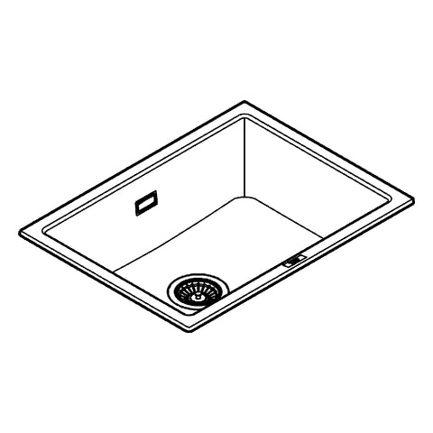 Grohe - Kompositspüle K700 Unterbau 31655 1 Becken 610x460mm granit schwarz