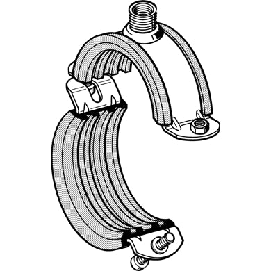 Sikla - Rohrschelle Stabil D-3G 19- 23mm 1/2 mit Einlage
