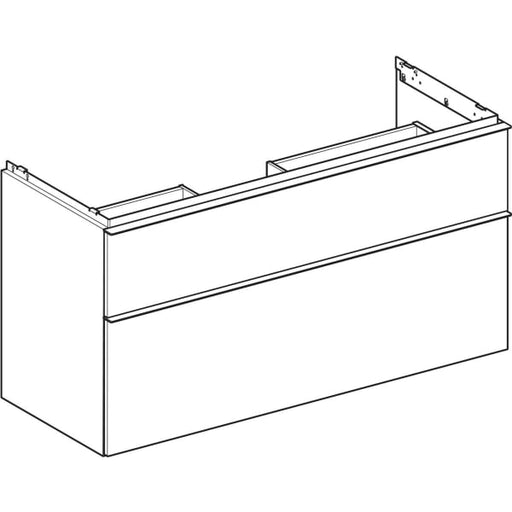 Geberit Vertriebs - iCon Unterschrank für WT, 2 Schubl. 118,4x61,5x47,6cm, lava