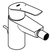 Grohe - EH-Bidetbatterie Eurosmart 32929_3 Zugstangen-Ablaufgarnitur matte black