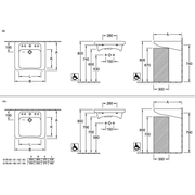 VILLEROY & BOCH - Waschbecken ViCare 650x550mm re-eckig 1HL. m. ÜL. Weiß Alpin AntiBac cplus