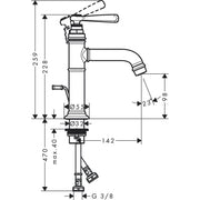 Hansgrohe - Waschtischmischer 100 AXOR Montreux chrom