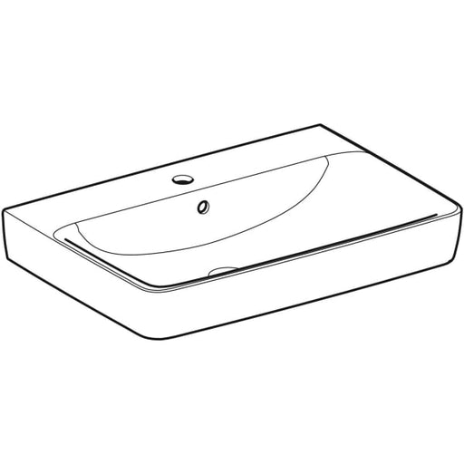 Geberit Vertriebs - RENOVA Plan Aufsatzwaschtisch 70x48cm mit Hahnloch, mit Überlauf, weiß, NEU