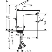 Hansgrohe - Waschtischmischer 110 TALIS E CoolStart BBR