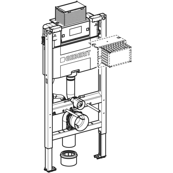 Geberit Vertriebs - Duofix Element f. WWC, 98cm mit Omega UP-SPK 12cm