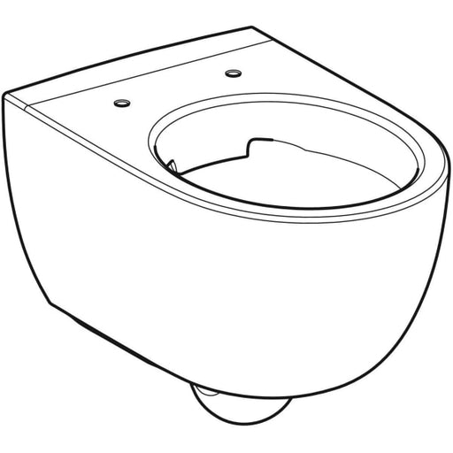 Geberit Vertriebs - WWC RENOVA Comfort Tiefspüler, erhöht geschlossene Form Rimfree, weiß KeraTect