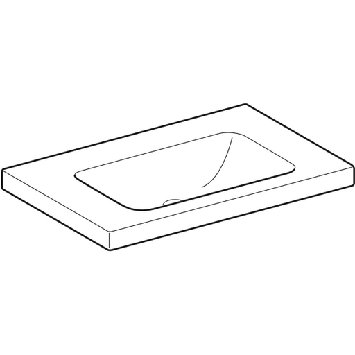 Geberit Vertriebs - iCon Light Waschtisch 75x48cm Ablagefl., o. Hl., o. Ül., weiß KeraTect