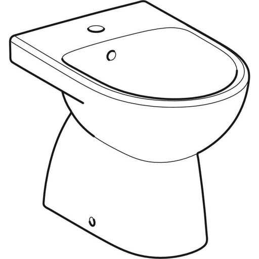 Geberit Vertriebs - RENOVA Standbidet, teilgeschl.Form T:52cm, mit Überlauf, weiß, KeraTect