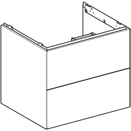 Geberit Vertriebs - ONE Unterschrank für WT/-Platte 2 Schubl., 59,2x50,4x47cm, schwarz matt