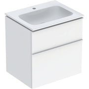 Geberit Vertriebs - iCon Set MWT m. US, 2 Schubl. 60x63x48cm, weiß hgl./Griff weiß matt