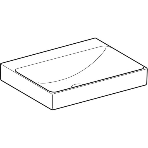Geberit Vertriebs - ONE Waschtisch 60x48 cm, Abg. verti. o. Hl., o. Ül., weiß, KeraTect