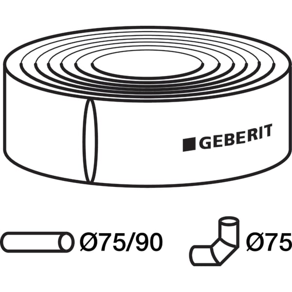 Geberit Vertriebs - Dämmschlauch aus PE d75/90 307.921 (RL: 15 m) j.M