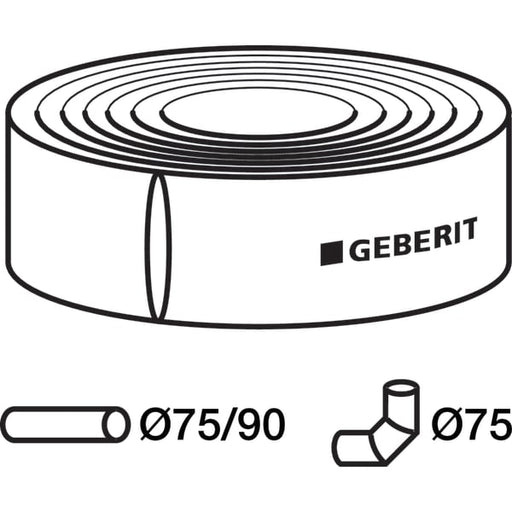 Geberit Vertriebs - Dämmschlauch aus PE d75/90 307.921 (RL: 15 m) j.M