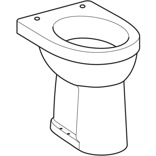 Geberit Vertriebs - Flachspül-WC RENOVA Nr.1 Comfort, 6l bodenst., Abg. i.senkr., H:490mm, weiß