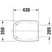 Duravit - WC-Sitz D-CODE ohne SoftClose 006731 Scharniere edelstahl, weiß