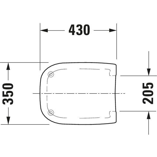 Duravit - WC-Sitz D-CODE ohne SoftClose 006731 Scharniere edelstahl, weiß