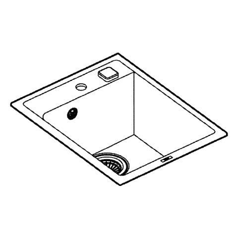 Grohe - Kompositspüle K700 31650 1 Becken 400x500mm granit schwarz