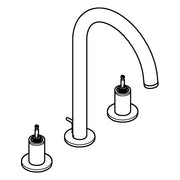 Grohe - 3-L-WT-Batterie Atrio Private C. 20593 für Hebelgriffe chrom