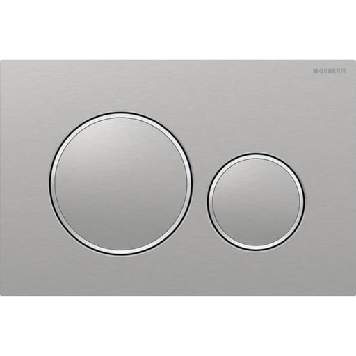 Geberit Vertriebs - BetPl. SIGMA20 f.2-Mengen-Sp.verschr. Edelstahl gebürstet/poliert/gebürstet