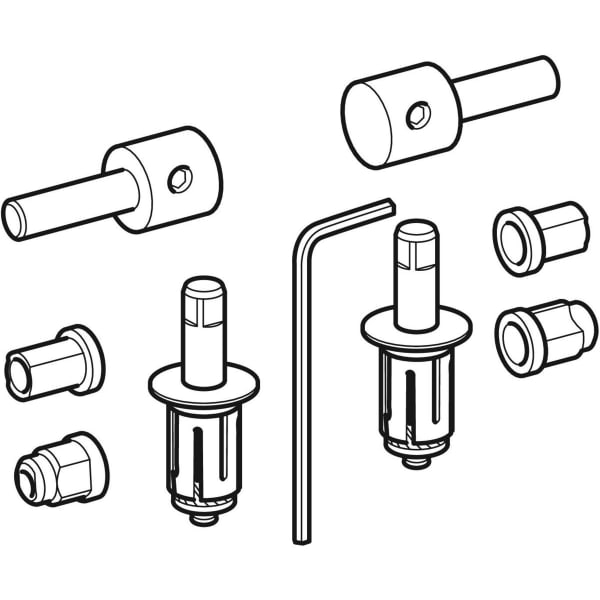 Geberit Vertriebs - Edelstahlscharniere zu Vitelle Sitz 573620
