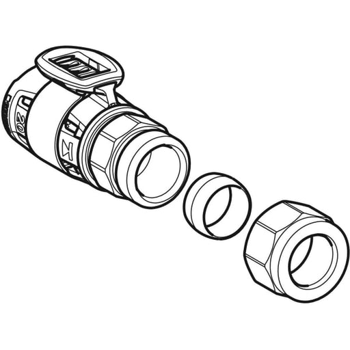 Geberit Vertriebs - FlowFit Übergang mit Klemmringverschr. SiBr d16-d15