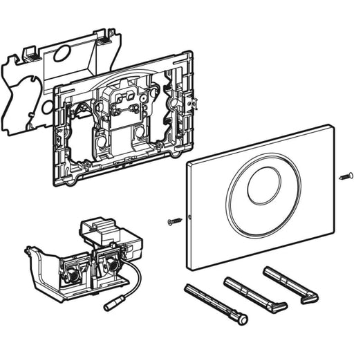 Geberit Vertriebs - WC-Strg. m. elektr. Spül, Netz, bl/BT 2-Mengen-Sp., Sigma10, edst., manuell