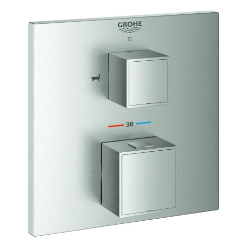 Grohe - THM-Wannenbatterie GROHTHERM Cube 24155 FMS für 35600 2-W-Umst. supersteel