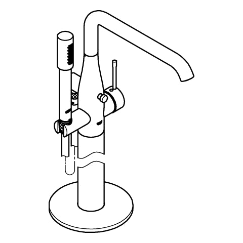Grohe - EH-Wannenbatterie ESSENCE 25248_1 Bodenmontage FMS cool sunrise gebürstet