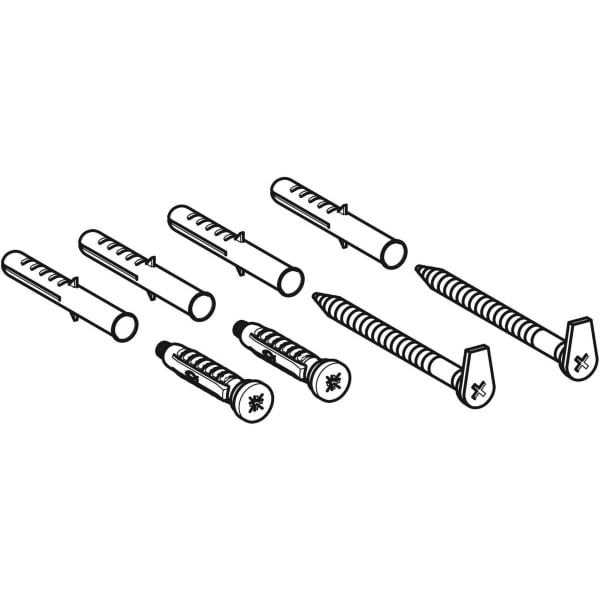 Geberit Vertriebs - Schraub-Winkelhaken 597417 weiß(alpin) mit Dübel