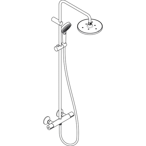 Hansgrohe - Showerpipe 200 1jet VERNIS Blend EcoSmart mattschwarz m.Brausethermostat